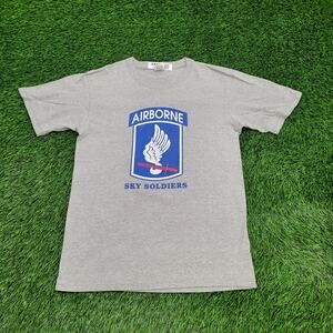 Vintage 173rd Airborne Brigade Shirt S/M 19x25 Sky Soldiers USA